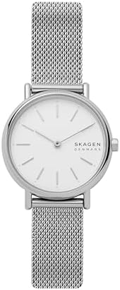 Skagen Kuppel Lille or Riis Lille Minimalist Women's Watch with Stainless Steel Bracelet, Mesh or Leather Band