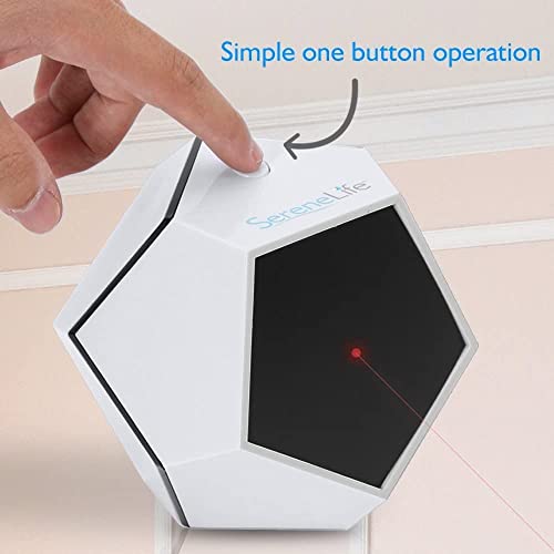 Serenelife Automatic Cat Light Toy - Rotating Moving Electronic Red Dot Led Pointer Pen W/ Auto Wireless Control - Remote Light Beam Teaser Machine For Interactive & Smart Sensory #TOP1