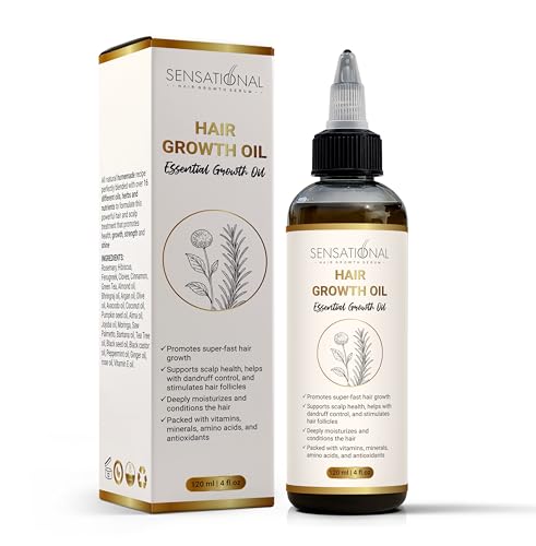 SENSATIONAL ALL NATURAL HAIR GROWTH OIL(4oz) A premium blend of