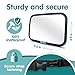 Onco Baby Car Mirror Rear Facing - Double Award-Winning Convex Car Mirror for Baby, 100% Shatterproof & Shakeproof with 360° Rotation, Newborn Essentials (9.6 x 6.9 in)