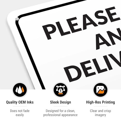 Image of Package Delivery Sign, Delivery Instructions Open Gate and Leave Delivery Inside Sign, 10x14 Inches, Rust Free .040 Aluminum, Fade Resistant, Made in USA