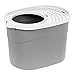 IRIS Top Entry Cat Litter Box, Gray/White