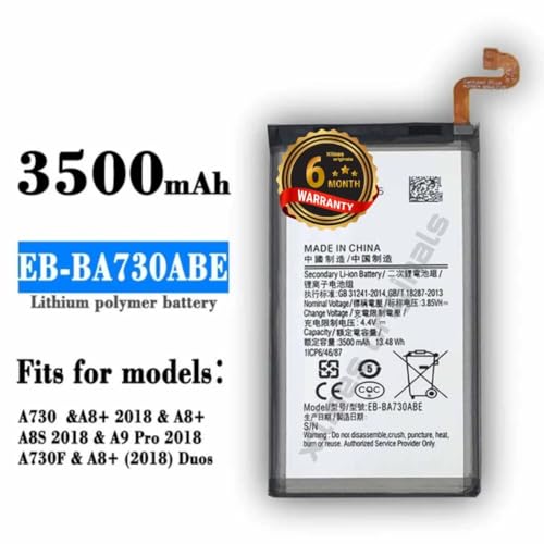 Image of EB-BA730ABE Battery for Samsung Galaxy A8 Plus 2018 A730F A730 Battery with 6 Month Warranty** (V21)