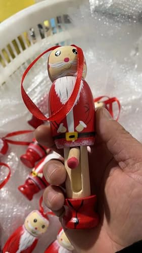 Père Noël en bois déco rigolote et ornement sapin personnalisé - 6