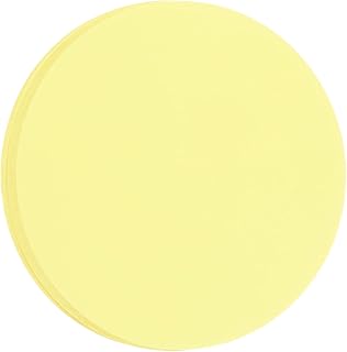 sourcing map 30 piezas de papel redondo de 25,4 cm de color amarillo claro, para tarjetas redondas, gruesas, troqueladas, para proyectos de manualidades, aula, profesores, tablón de anuncios, oficina