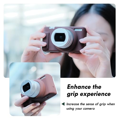 Rieibi Capa ZV-1F, capa protetora de silicone macio para câmera Vlog Sony ZV1F/ZV-1M2/ZV-1 Mark II,