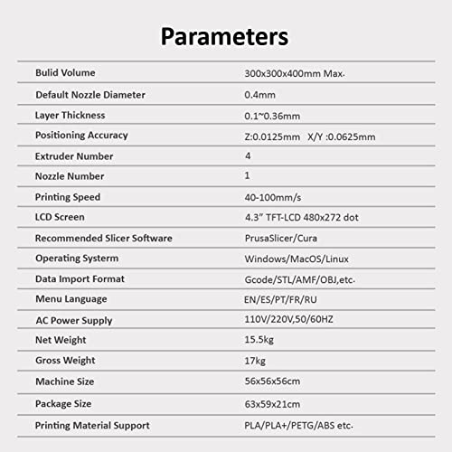 Fayya Z9V5 Pro Mk4 Upgraded 3D Printer With Adjustable Four Extruder Design Mix-Color Printing Auto Leveling Resume Printing Function Printing Size 300X300X400Mm Works With Pla/Aas/Pvc/Petg Etc. #TOP6