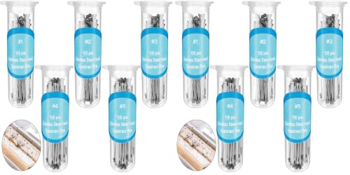 Image of WILLBOND 500 Pieces Stainless Steel Insect Pins Kit Specimen,5 Sizes (Pack of 2)