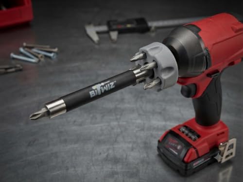 BitWiz™ Magnetic Drill Bit Holder, Universal to All 1/4" Hex Drill Shafts, Includes Bit Holder, Drill Shaft Barrel, and 7 Commonly Used Bits by BitWiz - Used condition - Image 3