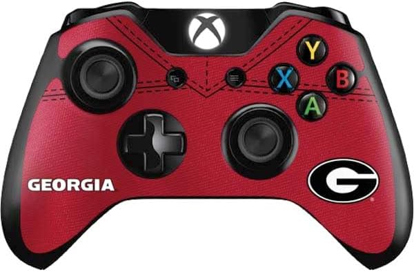 Skinit Decal Gaming Skin Compatible with Xbox One Controller - Officially Licensed University of Georgia Logo Red Design