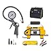 Price comparison product image SPLOTY Tyre Pressure Gauge and Inflator via Dc 12-13.5V Car Battery Clamps Tyre Pump with Pressure Gauge, LED Light Heavy Duty Double Cylinders with Extensible Air Hose, Bag, Adapter for Tyre etc