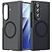 Samsung Galaxy Z-Fold 7 Translucent Case with MagSafe, TPU Shockproof Hinge, 9H Tempered Glass, Matte Frosted Magnetic Cover