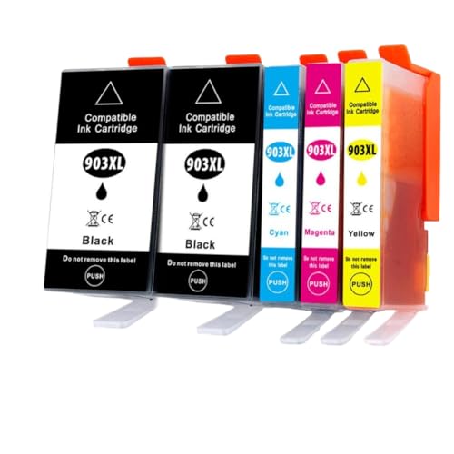 Cartouche d'encre 903XL pack de 5 pour imprimante OfficeJet Pro 6950 6960