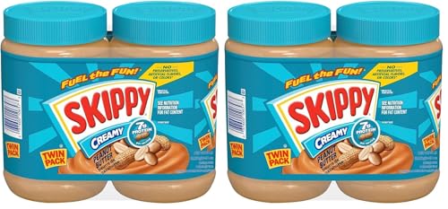 Image of Skippy Natural Peanut Butter, Creamy, 40 oz (2 ct) (Pack of 2)