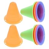 JOINPAYA 12pcs Mini Agility Training Cones Plastic Sports Field Markers Small Traffic Pylons for Soccer Basketball Drills Outdoor Practice