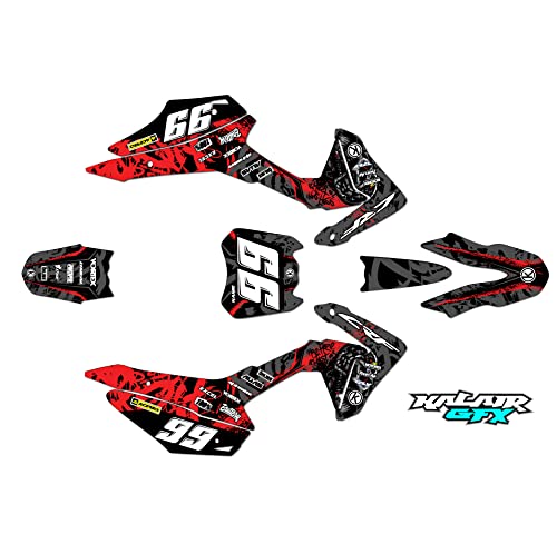 Kalair GFX Honda CRF 110 Revolt Series Red Graphics Kit