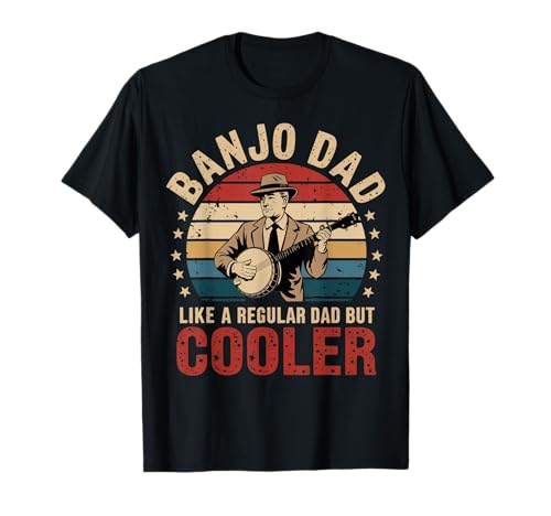 Banjo Maestro Jugador Papá Para Bluegrass Guitarrista Músico Camiseta