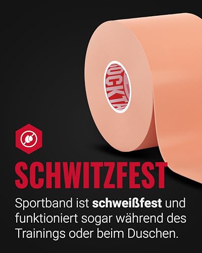 RockTape Unisex Schwarz RockTape Rxblack RockTapeRx Kinesiologie Tape sanft klebend und empfindliche Haut ideal f r Reha , Schwarz… – Ansicht 3