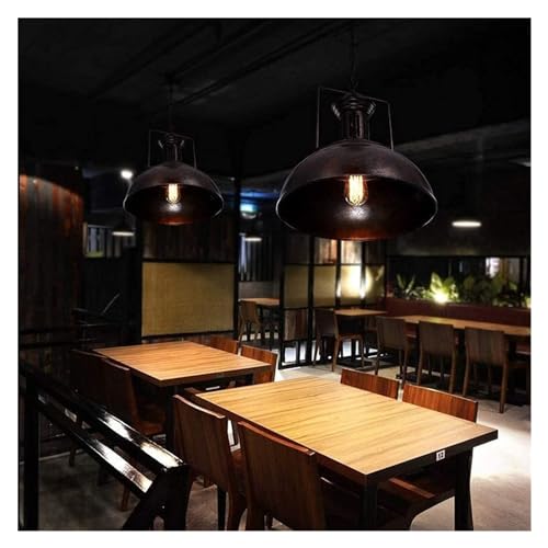 Lampe de plafond rétro avec douille E27 pour ampoule LED dôme robuste - 6