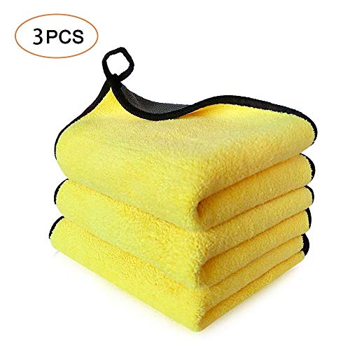 Lasyman Extra Thick Micro Fibers Towels - Super Absorbent Microfiber Towels for Cars/Detailing/Interior