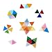 Pandahall Elite About 350 pcs Mixed Color Triangle Mosaic Tiles Opaque Glass Cabochons for Home Decoration Crafts Supply