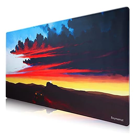 Gaming musmatta/matta stor skrivbordsmatta dator skrivbord dyna tangentbordsmatta för stationär bärbar dator arbete gaming kontor hem (9040 sunsetL19)