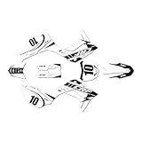 Kalair GFX Graphics Kit for Honda CRF 110F (2019-2024) SPEED Series White 09 Mil - Dirt bike Custom Racing...