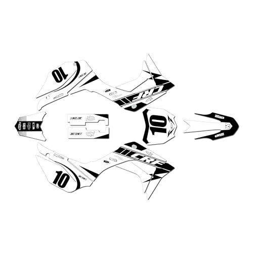 Kalair GFX Graphics Kit for Honda CRF110F (2019-2026) Speed Series White 21 Mil - Pro Edition - Dirt Pit Bike Motorcycle Stickers, Dirtbike Racing Automotive Decal Motocross Accessories no-Plastics