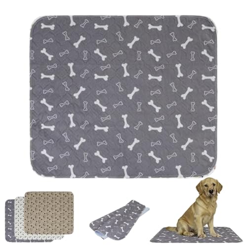 Washable Pee Pads for Dogs, Reusable Washable Puppy Pads with Pheromones, Fast Absorbent Pet Training Mat, Non-Slip Potty Pad for Whelping, Crate, Bed(Gray)