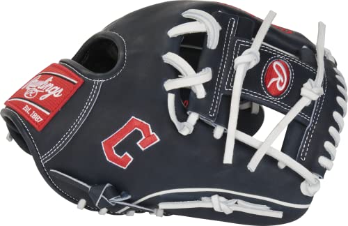 Rawlings | HEART OF THE HIDE MLB Team Logo Glove | Cleveland Guardians | 11.5" - Pro I-Web -  PRO204-2CLE
