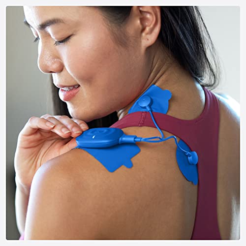 Therabody Powerdot 2.0 Uno - Stim Tens Unit For Pain Relief - Bluetooth Electrical Muscle Stimulation Device, 1 Smart Wireless Nmes & Tens Pod For Muscle Pain, Pms And Menstrual Period Cramps - Blue #TOP7
