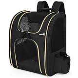Pecute Pet Carrier Backpack, Cat Backpack Carrier with Breathable Mesh for Small Dogs Cats, Dog Back
