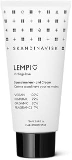 Skandinavisk LEMPI 'Love' Organic Hand Cream. Fragrance Notes: Peony and Rose, Strawberries and Mosses. Vegan formula. 75 ml