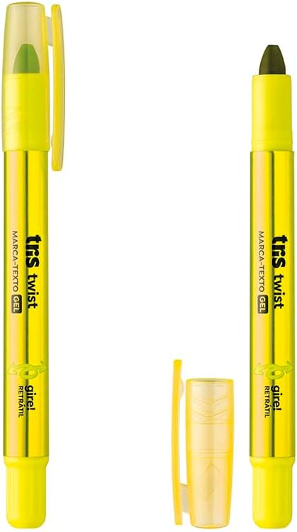 Marca Texto Tris Gel Twist Amarelo Cartela 1 Unidade