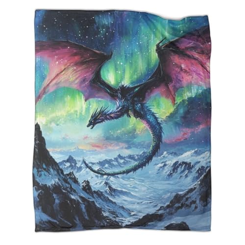 Couverture dragon en microfibre douce et plaid chaud pour lit enfant - 2