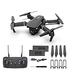 Drone-with-Camera-for-Adults-Kids-Foldable-RC-Quadcopter-Helicopter-Toys-4K-Dual-Cameras-Drone-for-Beginners-One-Key-Start-Altitude-HoldHeadless-Mode3D-Flips-2-Batteries-Carrying-Case-Black