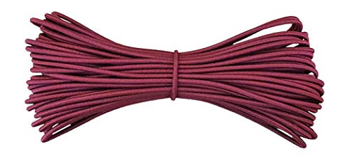Round Elastic Cord - 2 mm Diameter - Burgundy - 5 metres