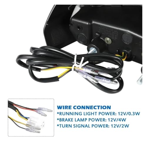 Freno trasero de moto con intermitentes LED integrados para sustitución 6