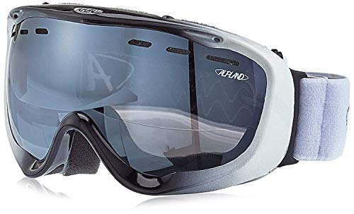 Gafas de esquí Ravs con cristales de espejo plata y doble lente compatible con casco
