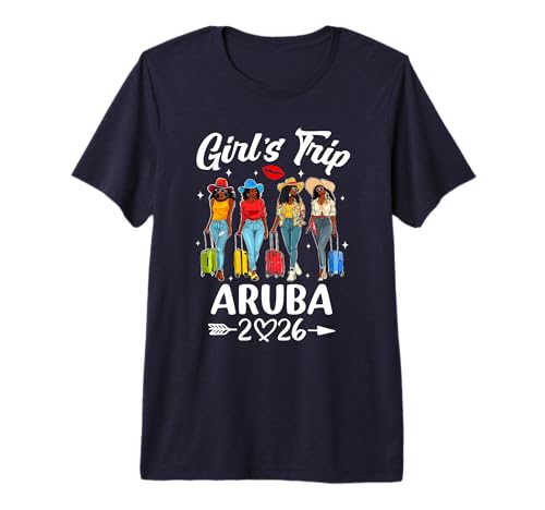 Aruba Girls Trip 2026 Birthday Squad Women Vacation Premium Tri-Blend T-Shirt