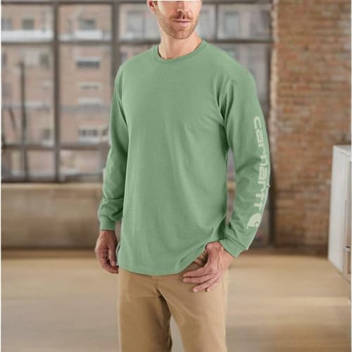 Image of Carhartt Men's Dearborn Loose Long-Sleeve Logo T-Shirt Closeout