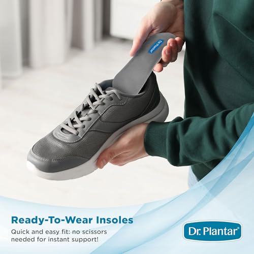 Dr. Plantar Insoles for Men, Arch Support, Memory Foam, Sizes 8-12, 3/4 Length - image 6