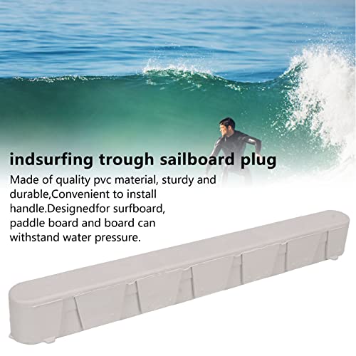 WIHFHGZ Single Fin Box Surfboard Plug, 10.5 Inch PVC Replacement Part, Durable and Lightweight - Easy Installation, Standard Length for Windsurfing and Longboard Surfboards (White)