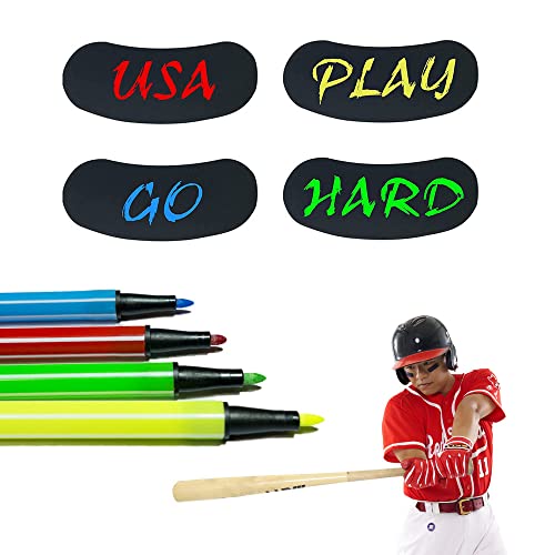 Jenleestar Eye Black Stickers for Kids, 60 Pairs Sports Baseball Eyeblack Breathable Strips for Football Softball Lacrosse Fans on Game-Day Sports Party