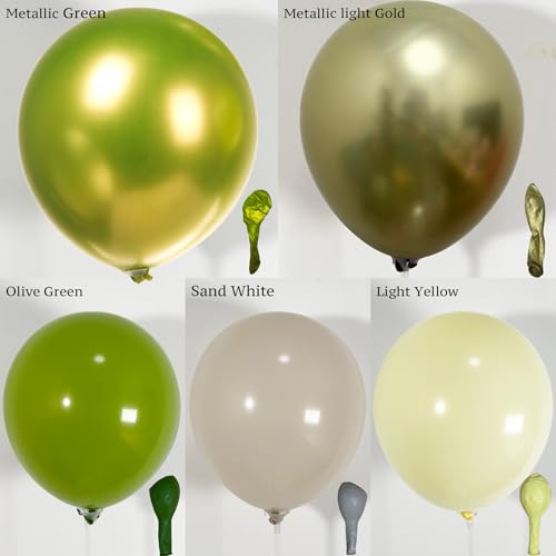 Martini Birthday Balloon Garland Kit –143Pcs Olive Green, White Sand, lemonade Yellow & Metallic Lime Balloons with Martini Foil Balloons and Garnish Stickers, “A Tiny Bit Older” Cocktail Party Decor by PartyXpress - Image 5