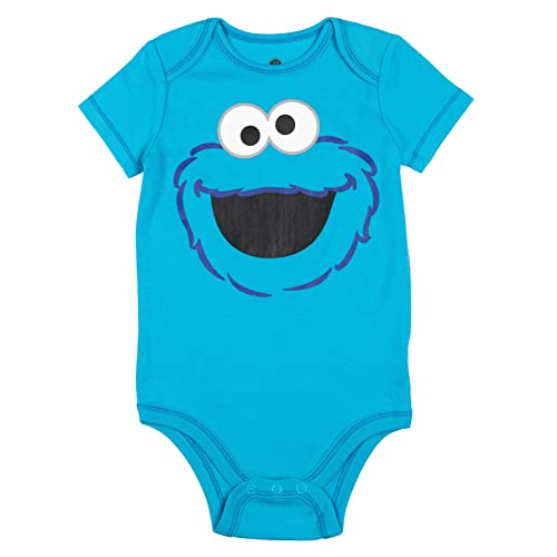 Sesame Street Elmo Cookie Monster Oscar The Grouch Big Bird Infant Baby Boys 5 Pack Bodysuits White 6-9 Months #TOP4
