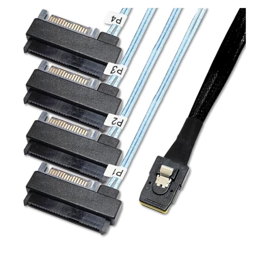 Cable Interno S/A/S 36Pin Mini SFF-8087 a 4 SFF-8482 1M miniatura 2
