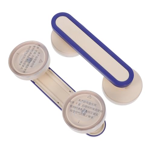 FIXOSHEE 2 Piezas Manijas de Succión para Baño con Fuerte Agarre Instalación sin Taladro Portátiles para Puertas Ventanas y Refrigeradores Diseño Compacto Azul Oriental
