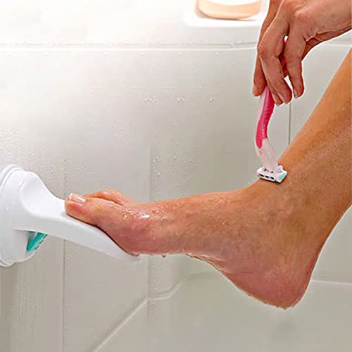 Reposapiés para ducha antideslizante de plástico blanco miniatura 2