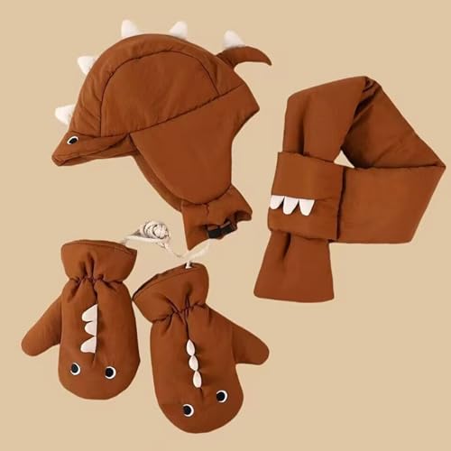 Gorro y manoplas térmicas con bufanda cómoda para niños activos 6